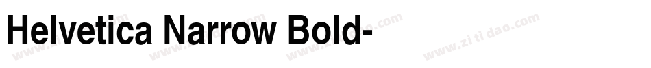 Helvetica Narrow Bold字体转换